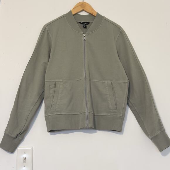 Athleta Farallon Full Zip Jacket Women’s M Green Long Sleeve Pockets - Picture 1 of 8